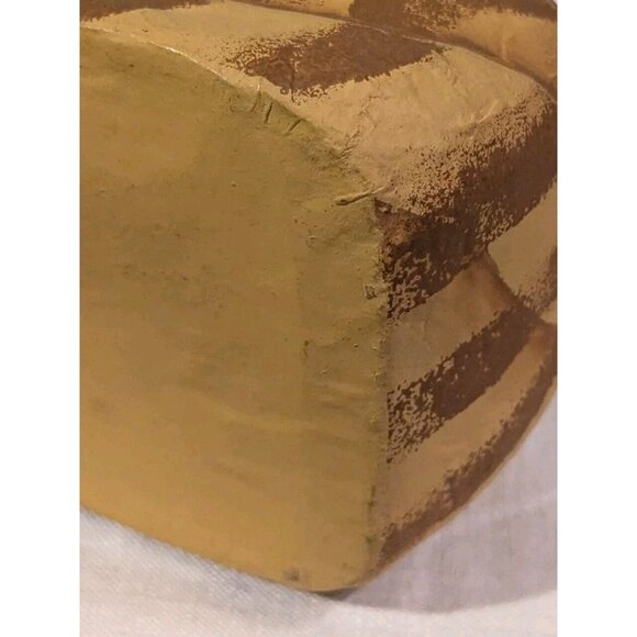 Cat Paper Mache Folk Art Hand Made Anthropomorphic Tabby Orange Kitty Primitive - Picture 7 of 16